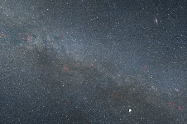 Milky way with Andromeda in sight